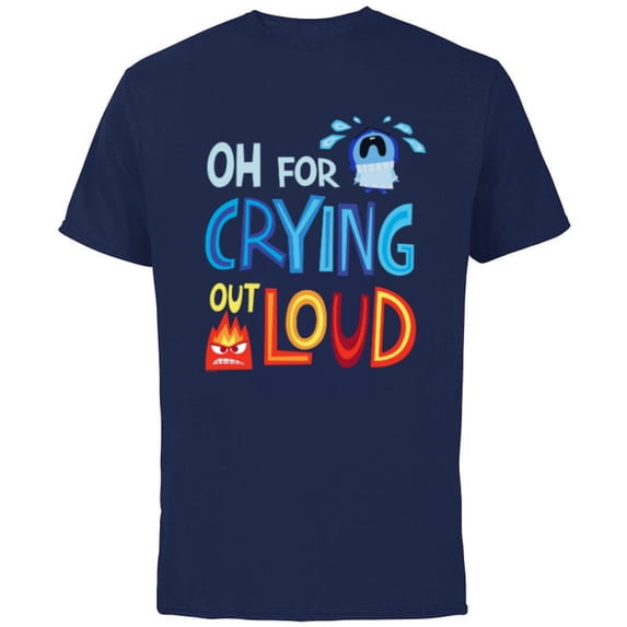 Disney & Pixar’s Inside Out 2 Sadness Anger Crying Out Loud- Short Sleeve Cotton T-Shirt for Adults - Customized-Navy