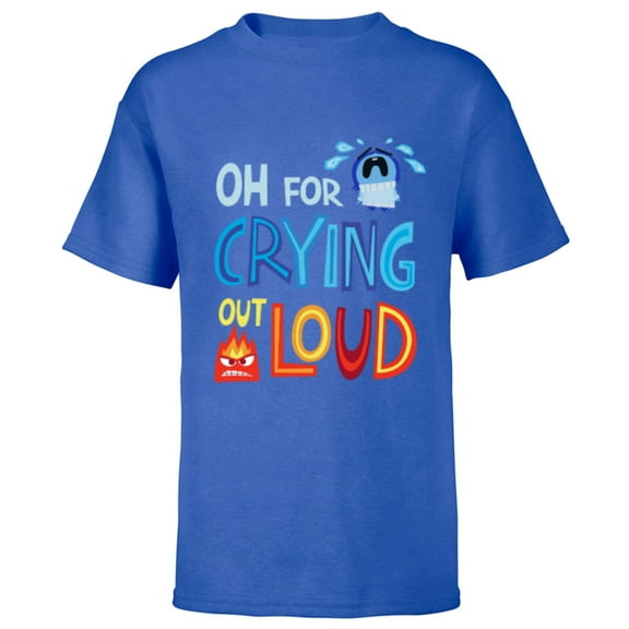 Disney & Pixar’s Inside Out 2 Sadness Anger Crying Out Loud- Short Sleeve T-Shirt for Kids - Customized-Royal