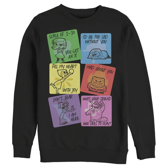 Men's Inside Out Emotions Valentine Cards  Sweatshirt