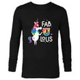 thumbnail image 1 of Disney & Pixar’s Inside Out Rainbow Unicorn Fab U Lous Pride - Long Sleeve T-Shirt for Men - Customized-Black, 1 of 5