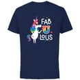 thumbnail image 1 of Disney & Pixar’s Inside Out Rainbow Unicorn Fab U Lous Pride - Short Sleeve Cotton T-Shirt for Adults - Customized-Navy, 1 of 5