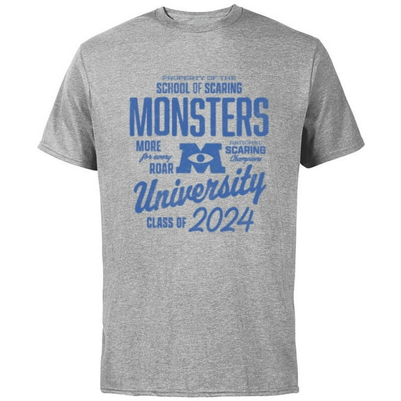 Disney & Pixar’s Monsters University Graduation Class of ‘24 - Short Sleeve Cotton T-Shirt for Adults - Customized-Athletic Heather