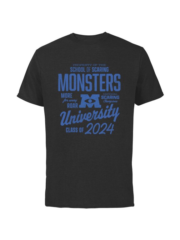 Disney & Pixar’s Monsters University Graduation Class of ‘24 - Short Sleeve Cotton T-Shirt for Adults - Customized-Black