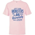 thumbnail image 1 of Disney & Pixar’s Monsters University Graduation Class of ‘24 - Short Sleeve T-Shirt for Kids - Customized-Soft Pink, 1 of 5