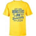 thumbnail image 1 of Disney & Pixar’s Monsters University Graduation Class of ‘24 - Short Sleeve T-Shirt for Kids - Customized-Yellow, 1 of 5