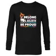 thumbnail image 1 of Disney & Pixar’s Out Pride Jim the Dog Rainbow Be Proud - Long Sleeve T-Shirt for Men - Customized-Black, 1 of 5
