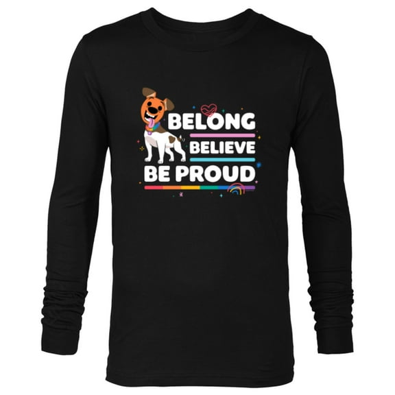 Disney & Pixar’s Out Pride Jim the Dog Rainbow Be Proud - Long Sleeve T-Shirt for Men - Customized-Black