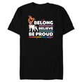 thumbnail image 1 of Disney & Pixar’s Out Pride Jim the Dog Rainbow Be Proud - Short Sleeve Blended T-Shirt for Adults - Customized-Black, 1 of 5