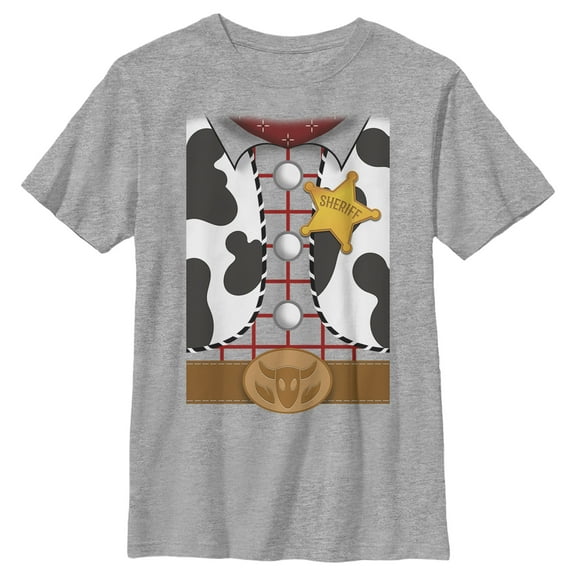 Boy's Toy Story Sheriff Woody Costume Tee Graphic Tee Athletic Heather Large