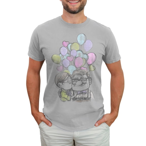 Disney / Pixar's Up Carl And Ellie Men's Valentine's Day Tee Color: Silver Size: L