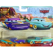 Disney / Pixar Cars Race to Celebrate Ramone & Flo Diecast Car 2-Pack (Purple & Green)