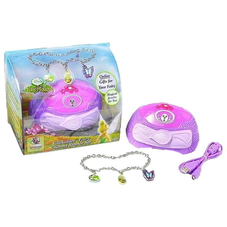 Disney Pixie Hollow Clickables Fairy Charms Starter Set Jewelry
