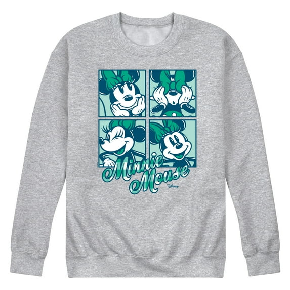 Disney - Plaid Minnie Mouse - Men's Crew Neck Fleece Pullover