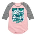 thumbnail image 1 of Disney - Plaid Minnie Mouse - Toddler & Youth Girls Raglan Graphic T-Shirt, 1 of 5