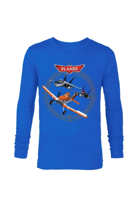 Planes Dusty Crophopper with Bravo and Echo T-Shirt - Long Sleeve T-Shirt for Men - Customized-Royal