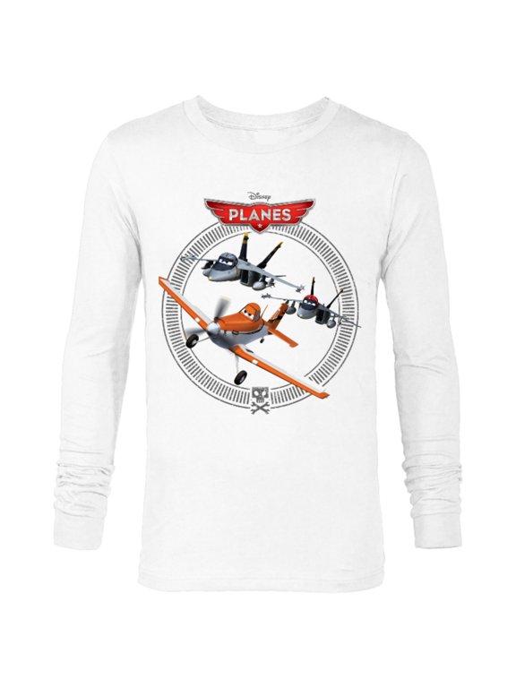 Planes Dusty Crophopper with Bravo and Echo T-Shirt - Long Sleeve T-Shirt for Men - Customized-White