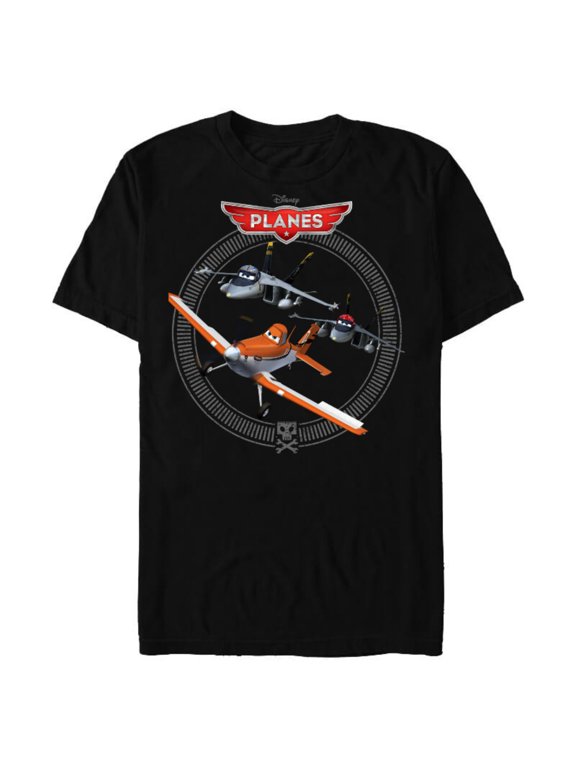 Planes Dusty Crophopper with Bravo and Echo T-Shirt- Short Sleeve Blended T-Shirt for Adults - Customized-Black