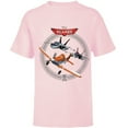 thumbnail image 1 of Disney Planes Dusty Crophopper with Bravo and Echo T-Shirt - Short Sleeve T-Shirt for Kids - Customized-Soft Pink, 1 of 5