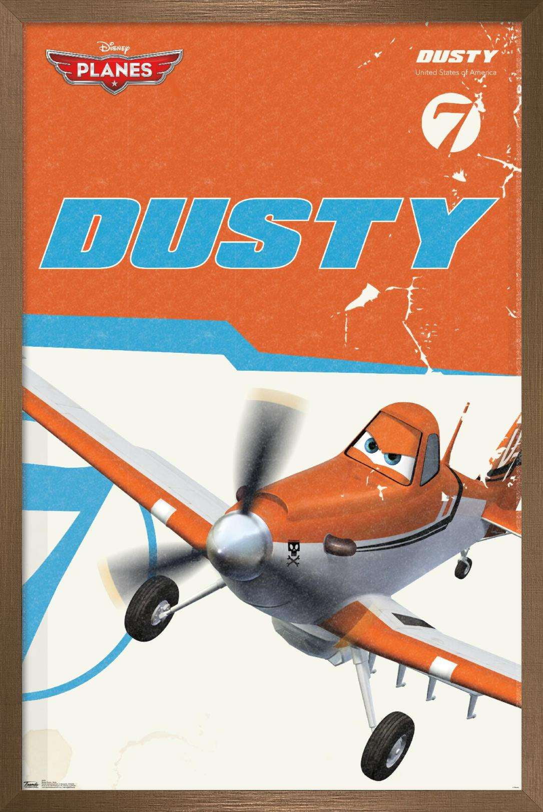 Disney Planes - Dusty Wall Poster, 14.725" x 22.375", Framed