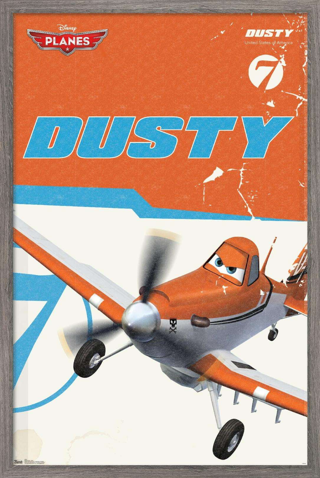 Disney Planes - Dusty Wall Poster, 22.375" x 34", Framed