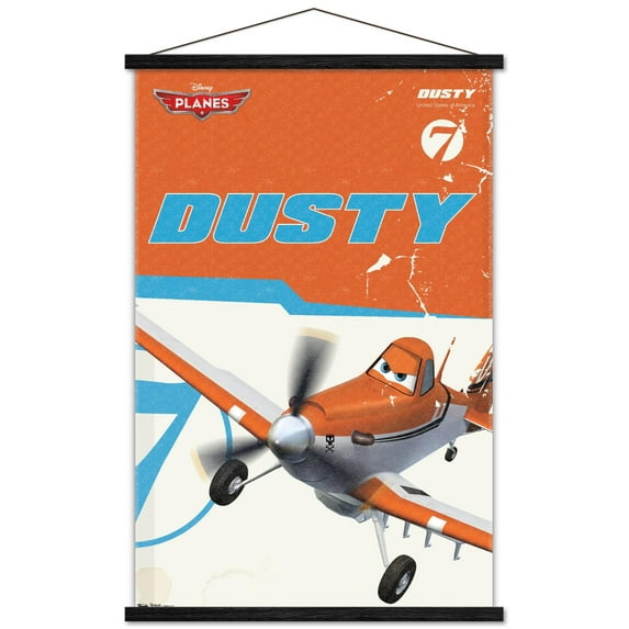 Disney Planes - Dusty Wall Poster with Wooden Magnetic Frame, 22.375" x 34"