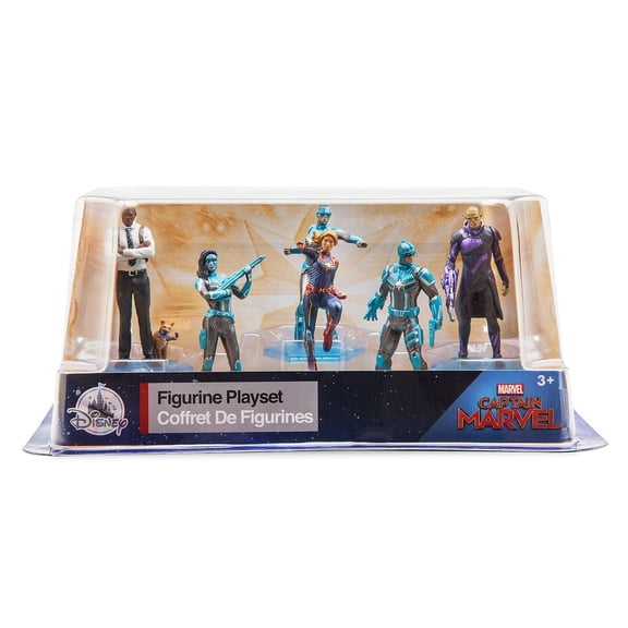 Disney Plastic Captain Marvel Action Figure Set, 6 Piece