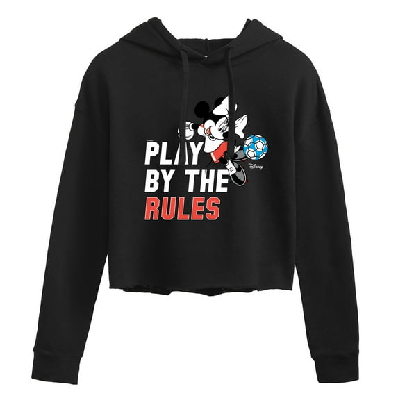 Disney - Play By The Rules Soccer - Juniors Cropped Pullover Hoodie