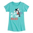 thumbnail image 1 of Disney - Play By The Rules Soccer - Toddler & Youth Girls Short Sleeve Graphic T-Shirt, 1 of 5