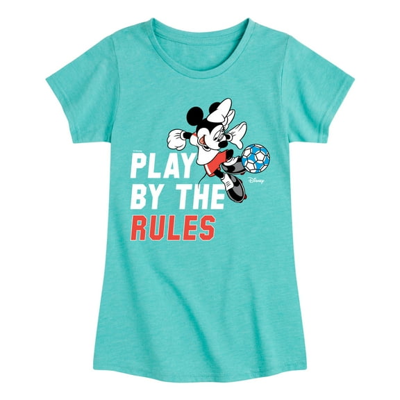 Disney - Play By The Rules Soccer - Toddler & Youth Girls Short Sleeve Graphic T-Shirt