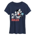 thumbnail image 1 of Disney - Play By The Rules Soccer - Women's Short Sleeve Graphic T-Shirt, 1 of 5