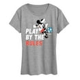 thumbnail image 1 of Disney - Play By The Rules Soccer - Women's Short Sleeve Graphic T-Shirt, 1 of 5