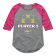 thumbnail image 1 of Disney - Player 1 Start - Toddler & Youth Girls Raglan Graphic T-Shirt, 1 of 4