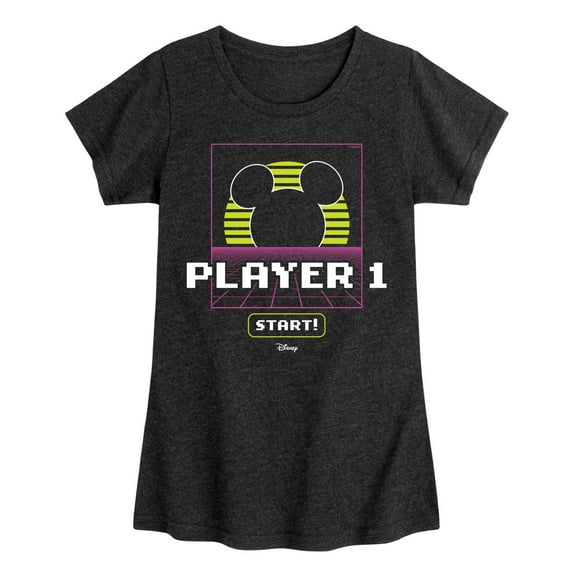 Disney - Player 1 Start - Toddler & Youth Girls Short Sleeve Graphic T-Shirt