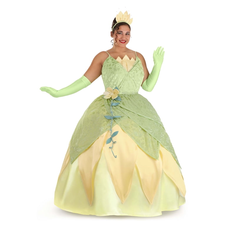 Women's Plus Size Deluxe Disney Princess and the Frog Tiana Costume | Adult | Womens | 3X | Green/Yellow | FUN Costumes