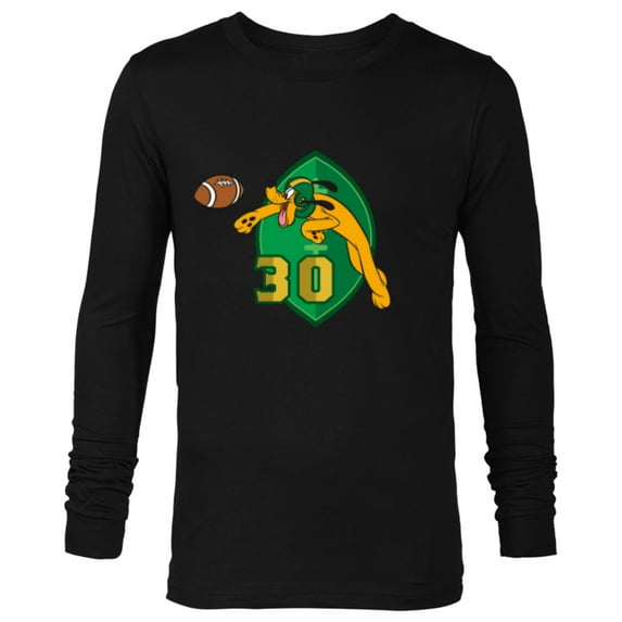 Disney Pluto #30 Football Catch Sports - Long Sleeve T-Shirt for Men - Customized-Black