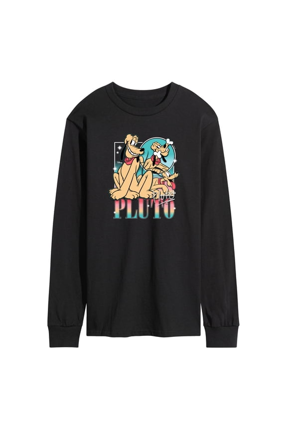 - Pluto 90S Collage - Men's Long Sleeve Graphic T-Shirt
