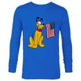 thumbnail image 1 of Disney Pluto Americana - Long Sleeve T-Shirt for Men - Customized-Royal, 1 of 5