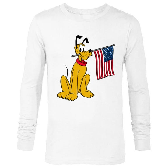 Disney Pluto Americana - Long Sleeve T-Shirt for Men - Customized-White
