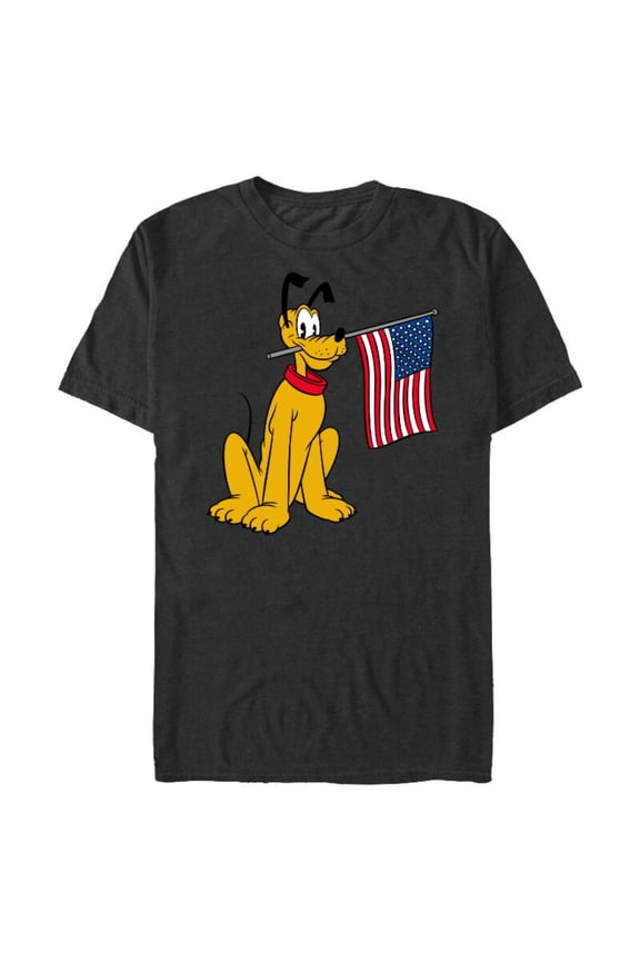 Pluto Americana - Short Sleeve Blended T-Shirt for Adults - Customized-Dark Heather