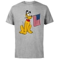 thumbnail image 1 of Disney Pluto Americana - Short Sleeve Cotton T-Shirt for Adults - Customized-Athletic Heather, 1 of 5