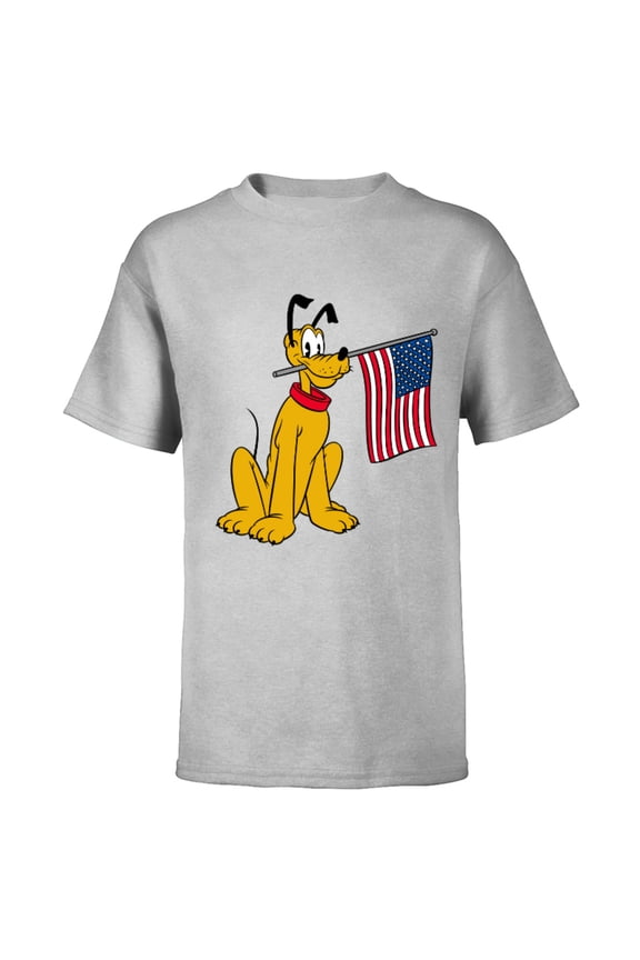 Pluto Americana - Short Sleeve T-Shirt for Kids - Customized-Athletic Heather