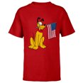 thumbnail image 1 of Disney Pluto Americana - Short Sleeve T-Shirt for Kids - Customized-Red, 1 of 5