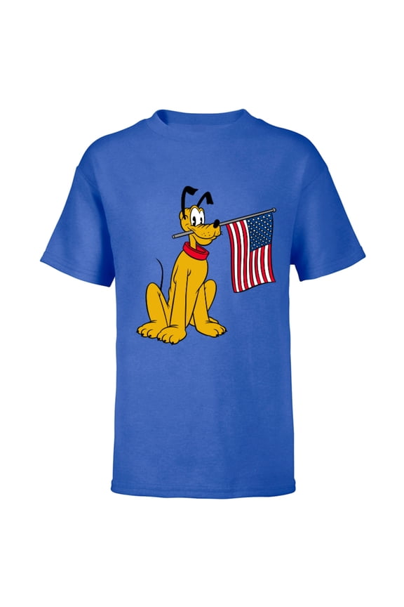 Pluto Americana - Short Sleeve T-Shirt for Kids - Customized-Royal