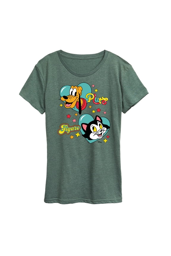 - Pluto And Figaro - Women's Short Sleeve Graphic T-Shirt