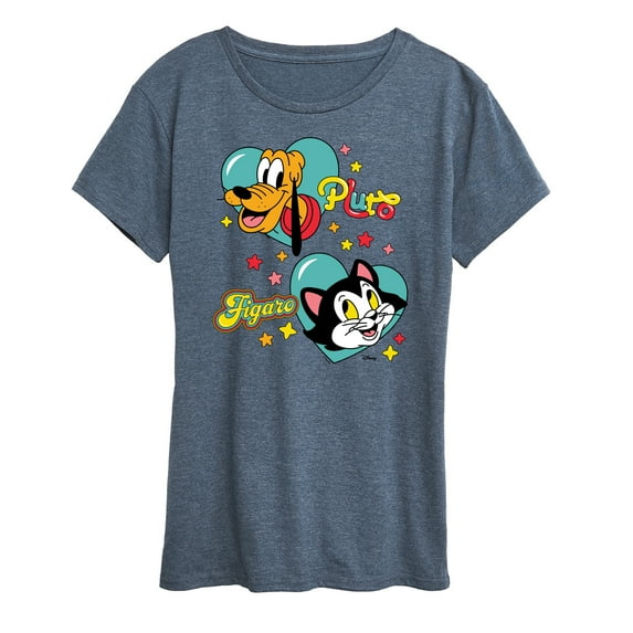 Disney - Pluto And Figaro - Women's Short Sleeve Graphic T-Shirt