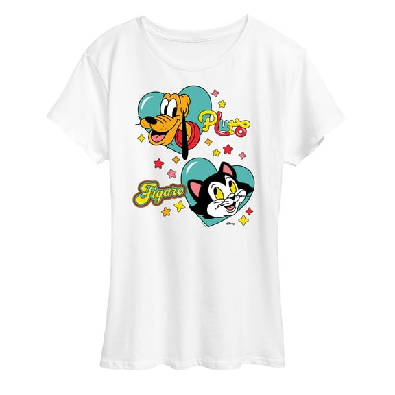 Disney - Pluto And Figaro - Women's Short Sleeve Graphic T-Shirt