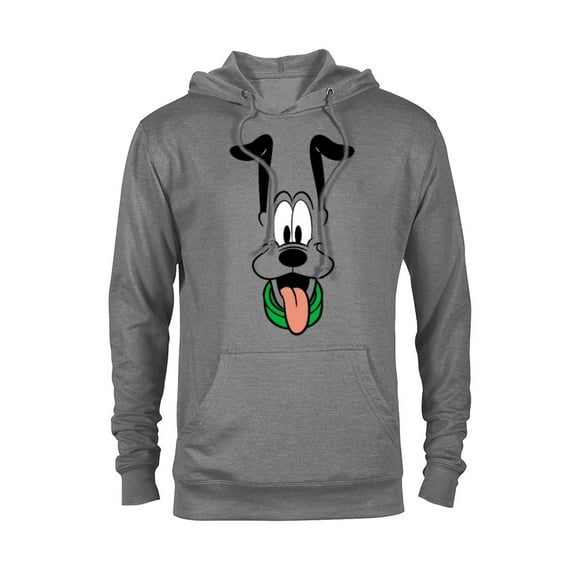 Disney Pluto Big Face Ears Up - Pullover Hoodie for Adults -Customized-Graphite Heather