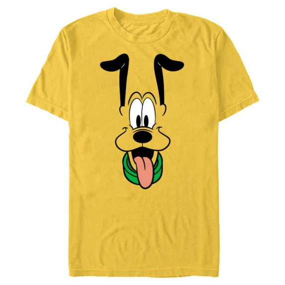 Disney Pluto Big Face Ears Up - Short Sleeve Blended T-Shirt for Adults -Customized-Putty Snow Heather