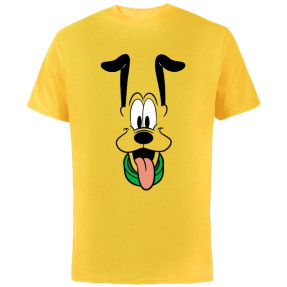Disney Pluto Big Face Ears Up - Short Sleeve Cotton T-Shirt for Adults -Customized-Sunflower