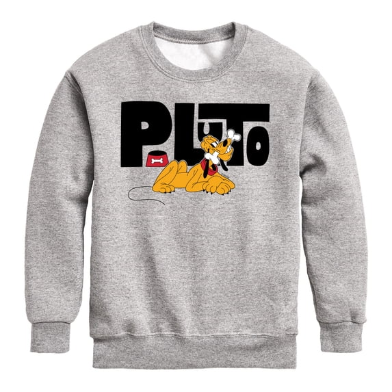 Disney - Pluto Boys' Graphic Long Sleeve Fleece Sweatshirt
